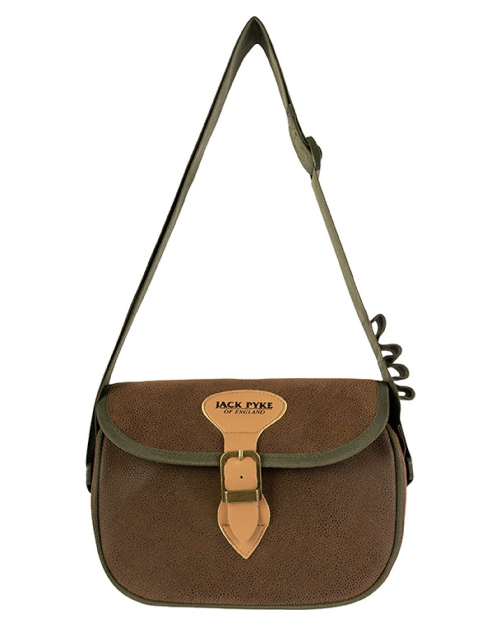 Brown coloured Jack Pyke Duotex Speed Loader Cartridge Bag on white background