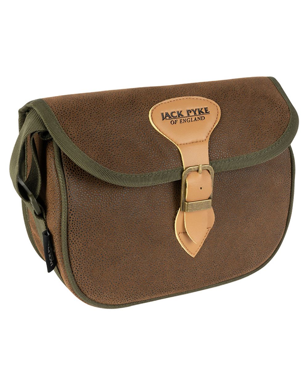Brown coloured Jack Pyke Duotex Speed Loader Cartridge Bag on white background