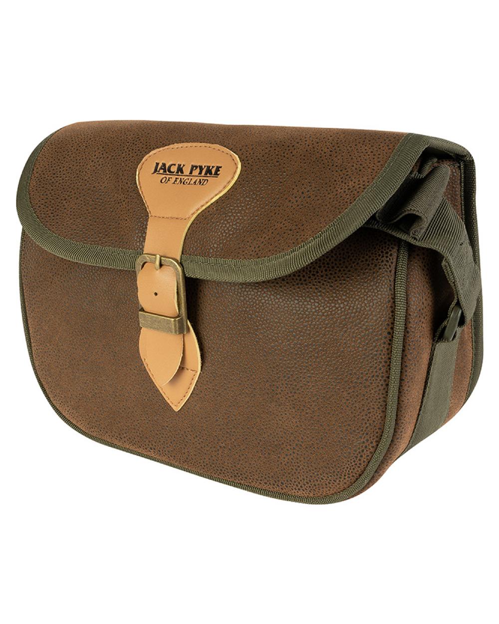 Brown coloured Jack Pyke Duotex Speed Loader Cartridge Bag on white background