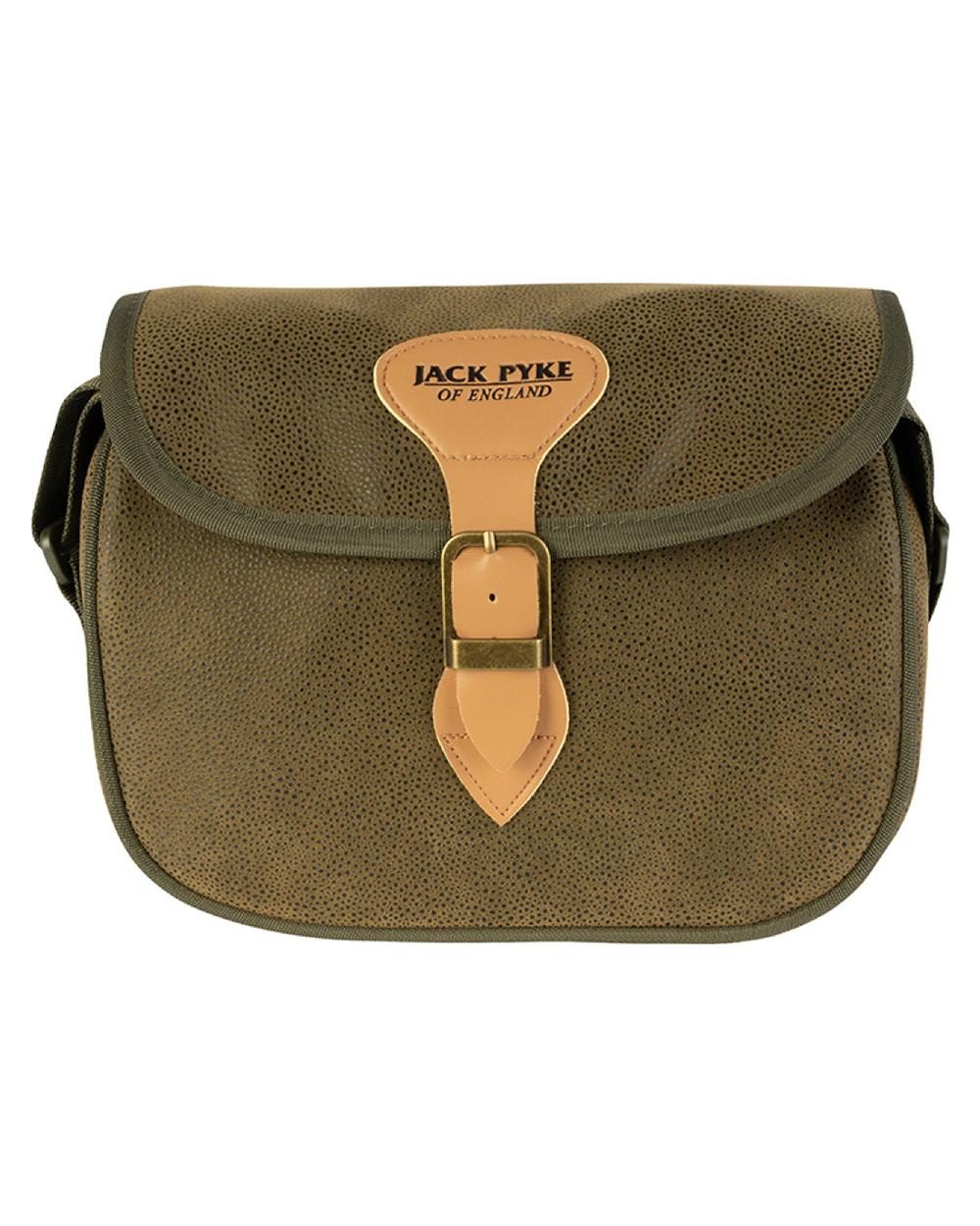 Green coloured Jack Pyke Duotex Speed Loader Cartridge Bag on white background