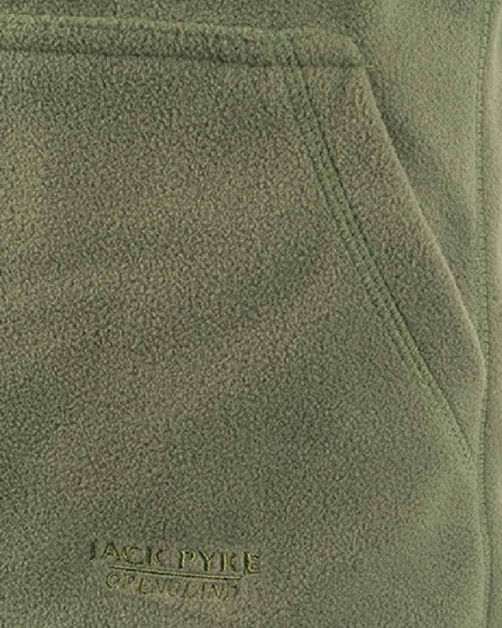 Green coloured Jack Pyke Fieldman Fleece Hoodie on white background