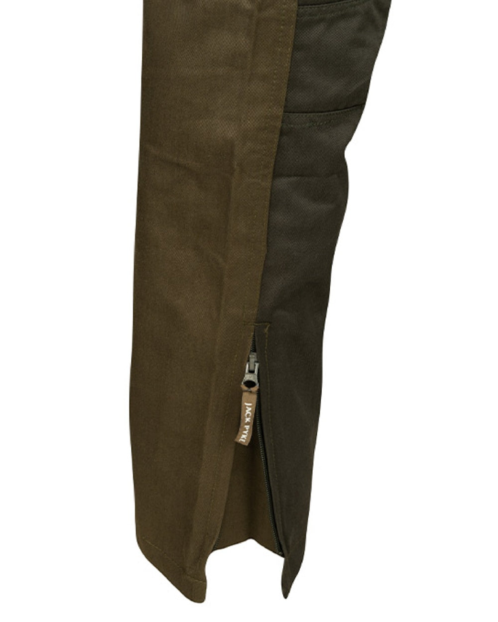 Contrast Green coloured Jack Pyke Fieldman Trousers on white background