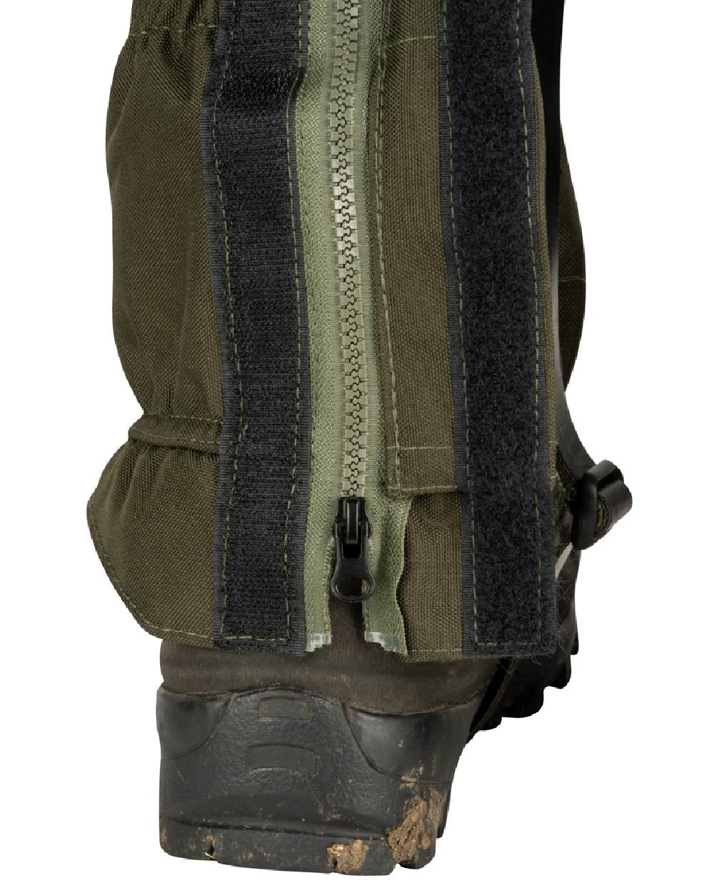 Green coloured Jack Pyke Highline Gaiter on white background