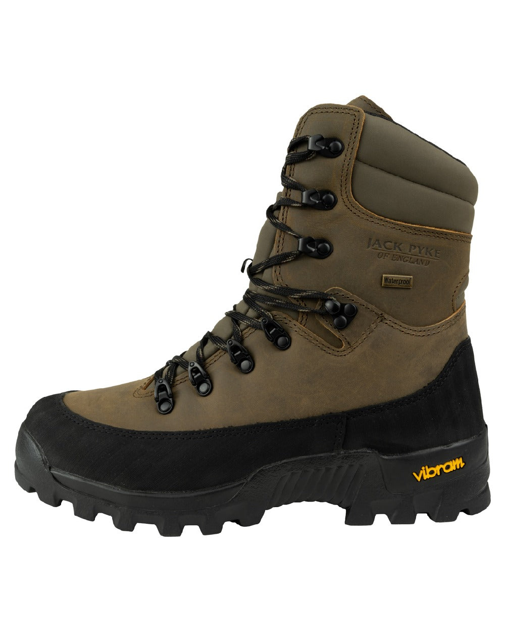 Brown coloured Jack Pyke Hunters Boots on white background