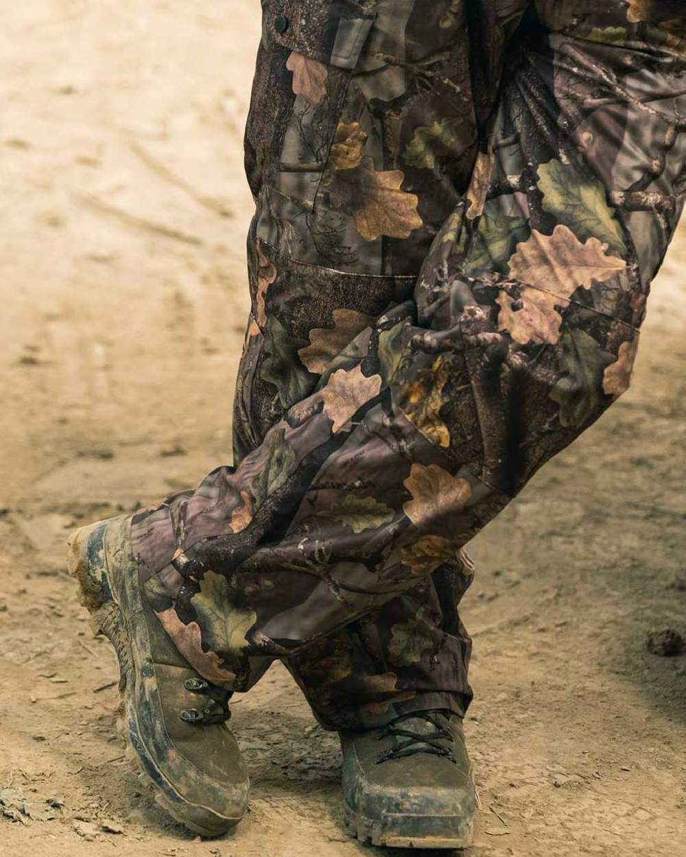 EVO coloured Jack Pyke Hunters Trousers on soil background