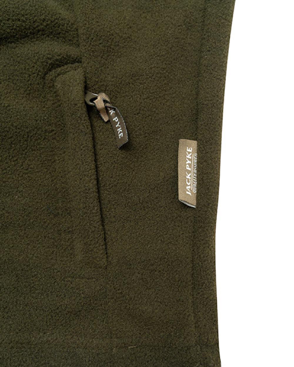 Dark Olive coloured Jack Pyke Junior Countryman Gilet on white background