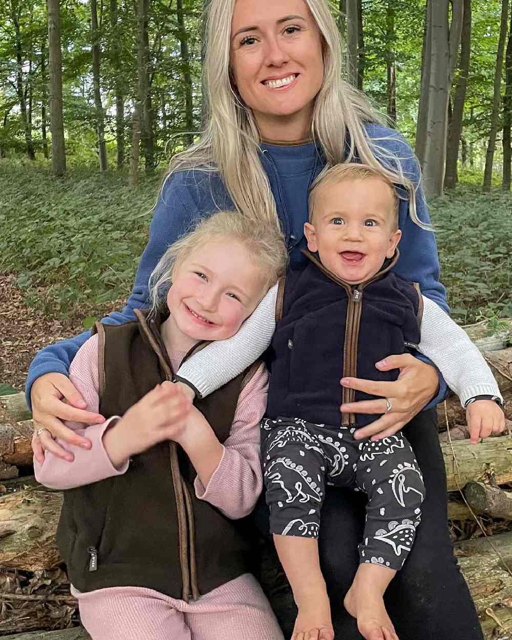 Dark Olive coloured Jack Pyke Junior Countryman Gilet on forest background