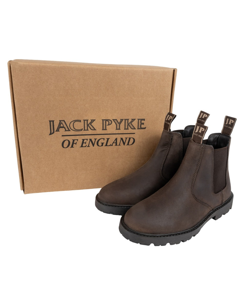 Dark Brown coloured Jack Pyke Junior Dealer Boots on white background