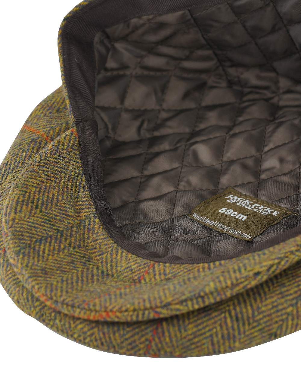Brown coloured Jack Pyke Junior Wool Blend Flat Cap on white background