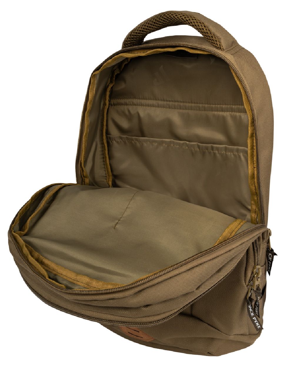 Olive Brown Jack Pyke Kestrel Rucksack on white background