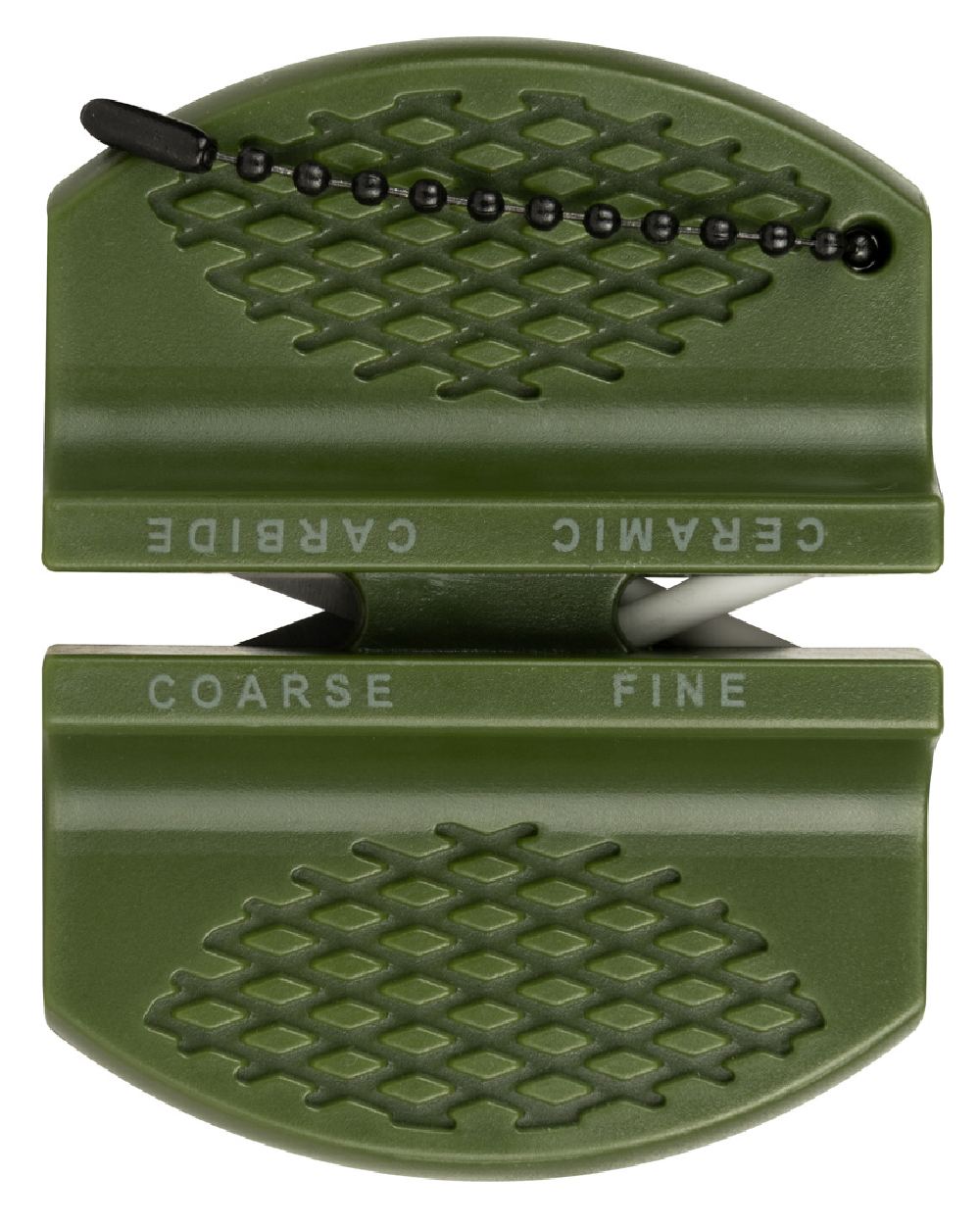 Green coloured Jack Pyke Knife Sharpener on white background