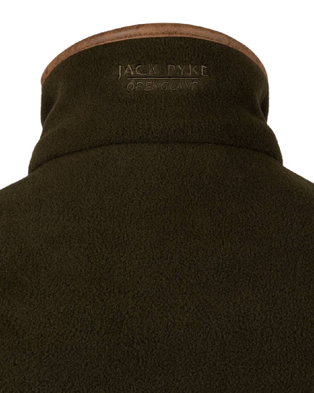 Dark Olive coloured Jack Pyke Ladies Countryman Fleece Gilet on white background