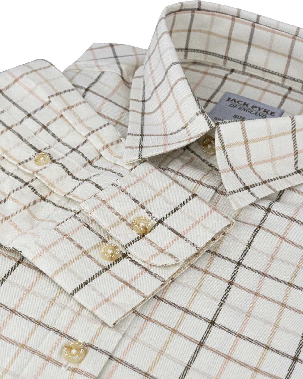 Brown coloured Jack Pyke Ladies Countryman Shirt on white background