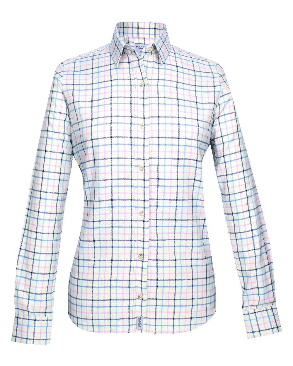 Navy coloured Jack Pyke Ladies Countryman Shirt on white background