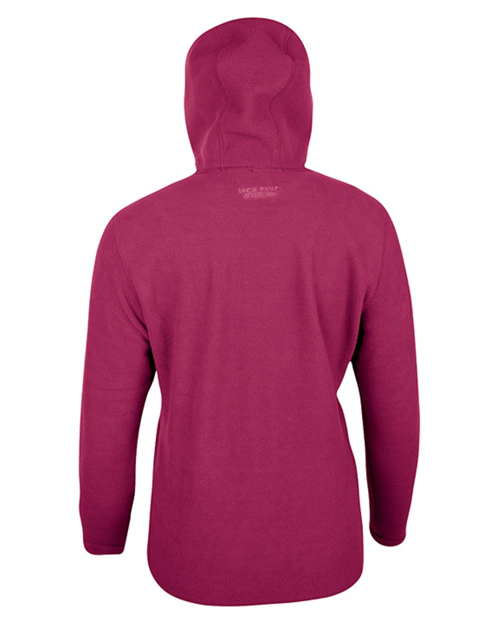 Roselle coloured Jack Pyke Ladies Fleece Hoodie on white background