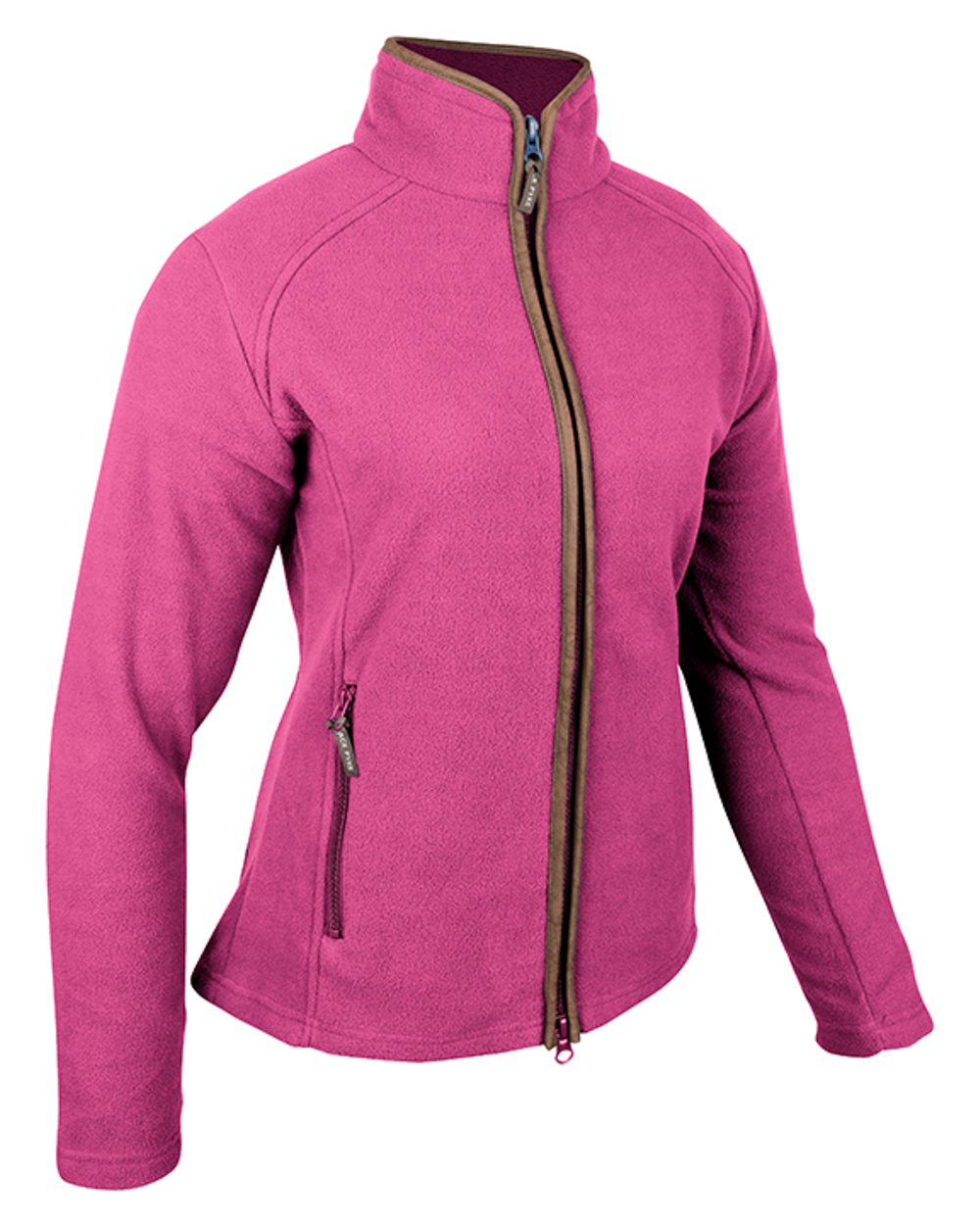 Roselle coloured Jack Pyke Ladies Fleece Jacket on white background
