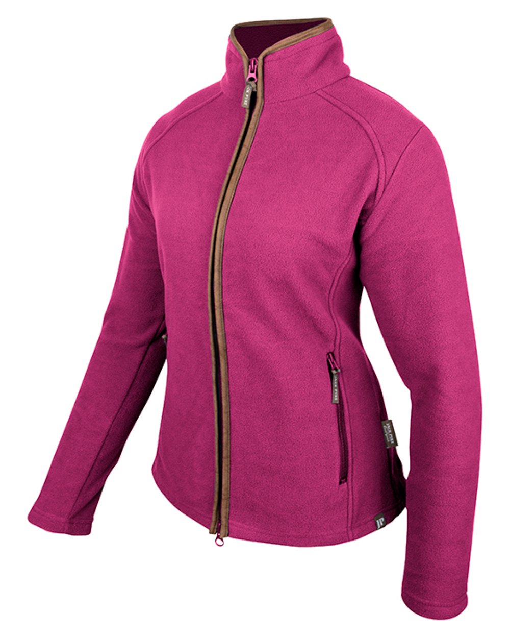 Roselle coloured Jack Pyke Ladies Fleece Jacket on white background