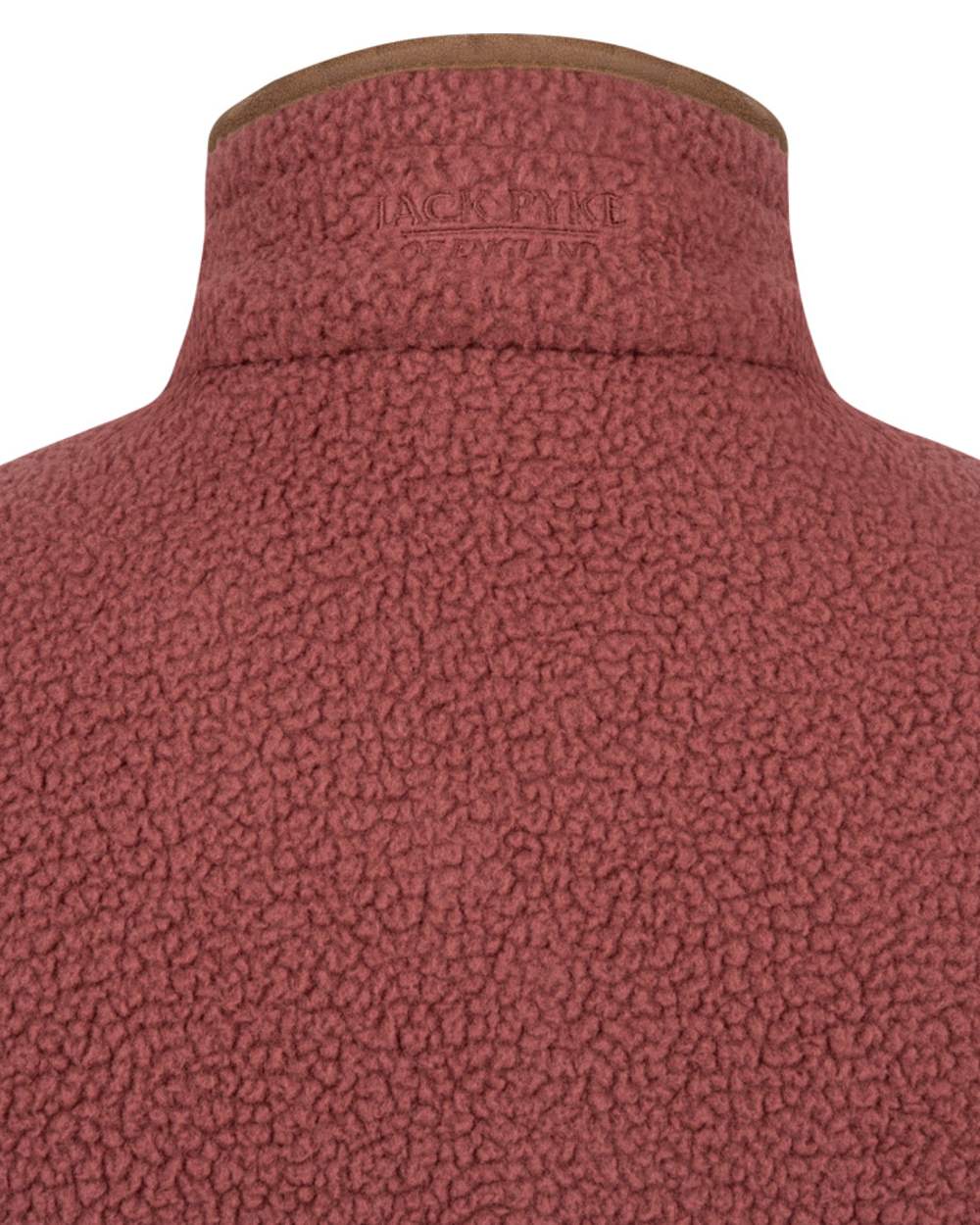 Burnt copper coloured Jack Pyke Ladies Sherpa Fleece Gilet on white background
