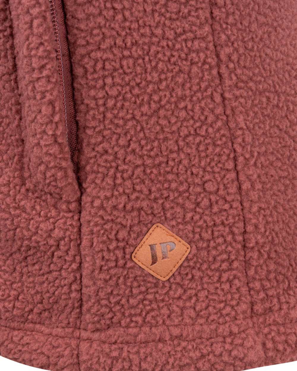 Burnt copper coloured Jack Pyke Ladies Sherpa Fleece Gilet on white background