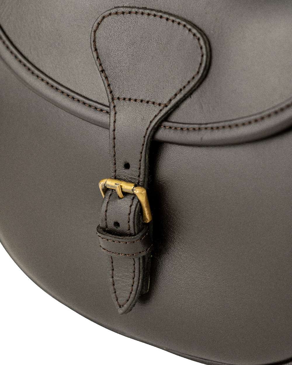 Brown coloured Jack Pyke Leather Cartridge Bag on white background