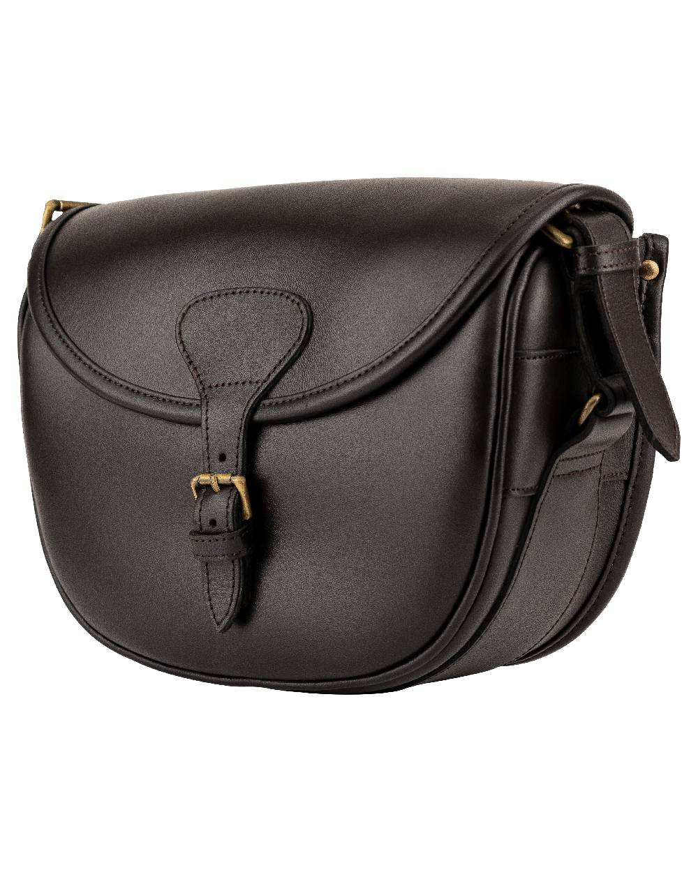 Brown coloured Jack Pyke Leather Cartridge Bag on white background