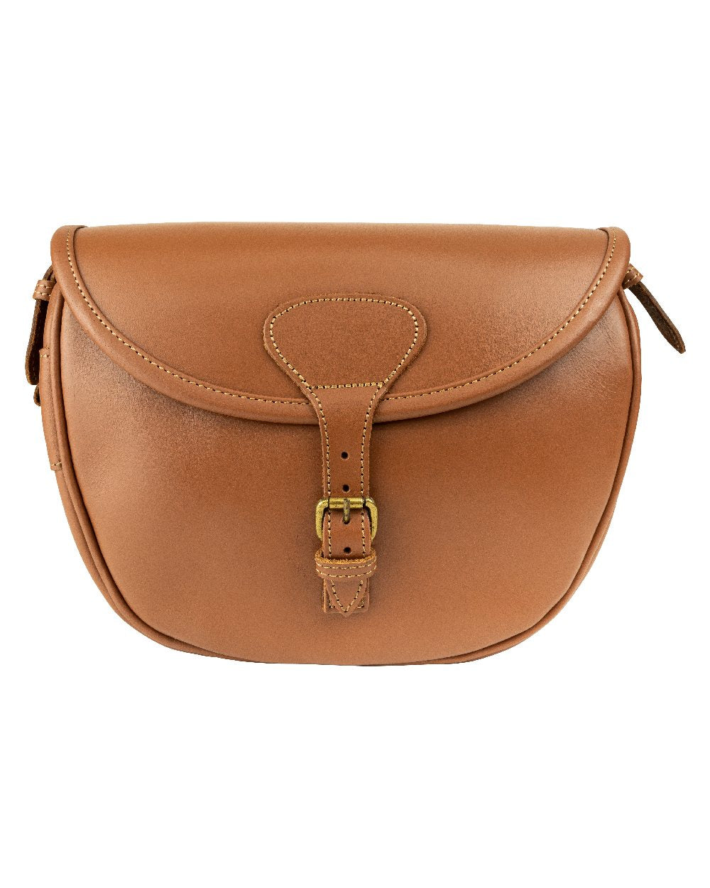 Tan coloured Jack Pyke Leather Cartridge Bag on white background