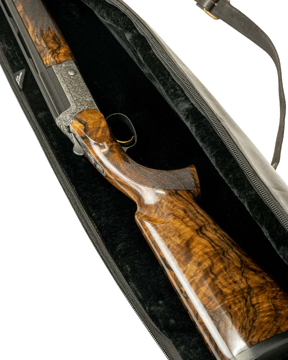 Brown coloured Jack Pyke Leather Shotgun Slip on white background