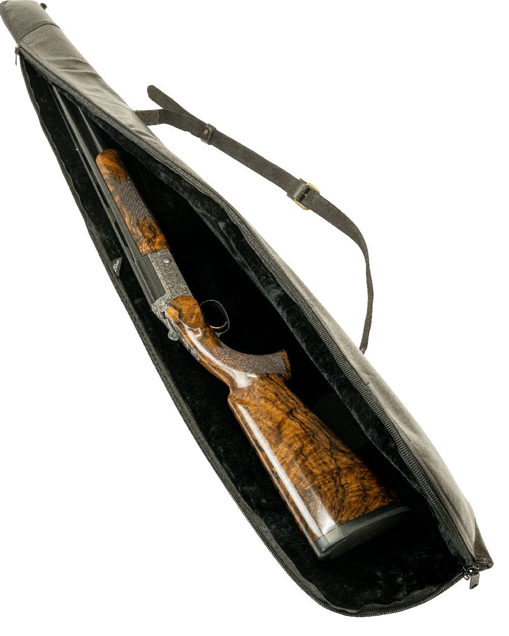 Brown coloured Jack Pyke Leather Shotgun Slip on white background