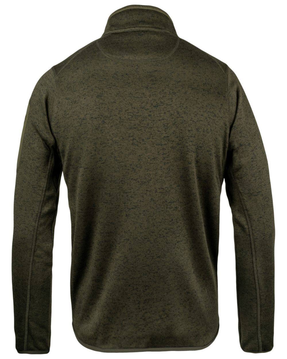 Green Fleck Coloured Jack Pyke Melange Quarter Zip Fleece On A White Background