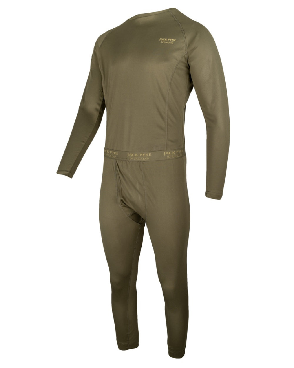 Green coloured Jack Pyke Mens Base Layer Set on white background