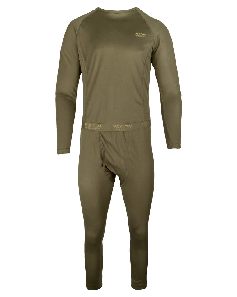 Green coloured Jack Pyke Mens Base Layer Set on white background