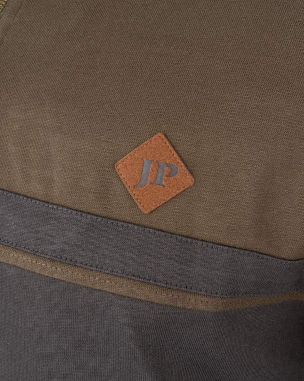 Green coloured Jack Pyke Mens Half Zip Contrast Sweatshirt on white background