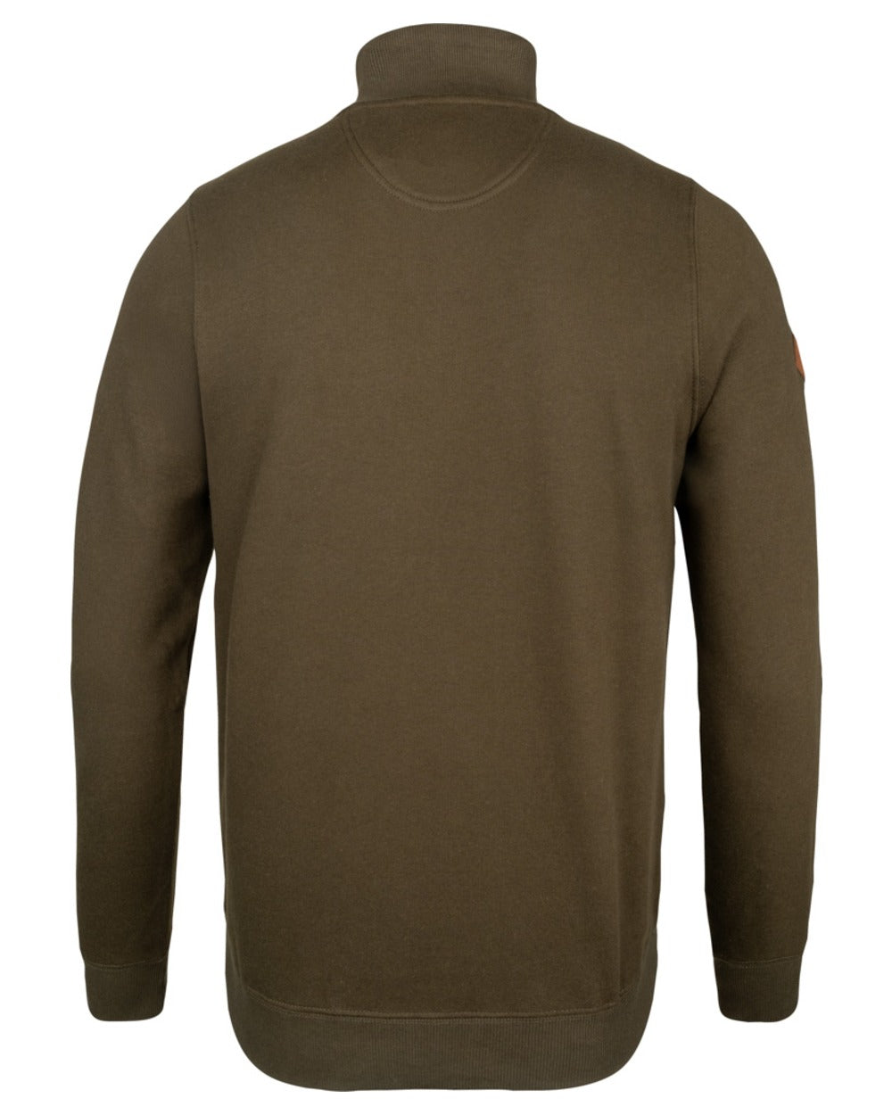 Dark Olive coloured Jack Pyke Mens Half Zip Sweatshirt on white background