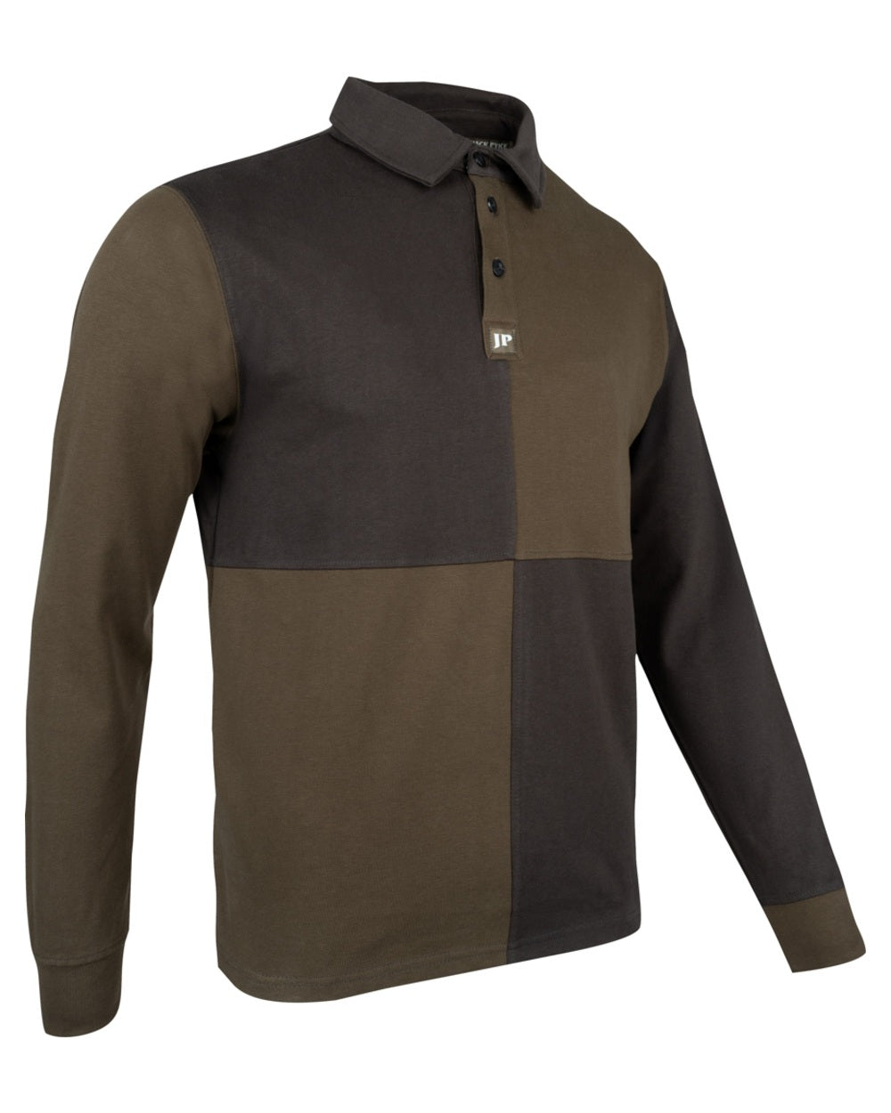 Green coloured Jack Pyke Mens Rugby Shirt on white background