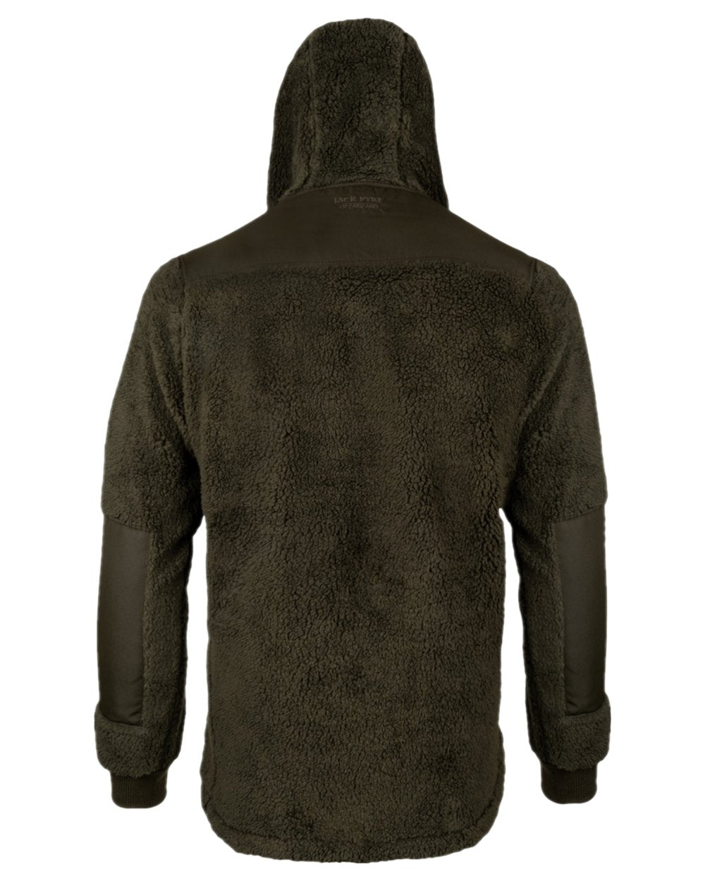 Dark Olive Coloured Jack Pyke Mens Sherpa Fleece Hoodie Gen 2 on white background
