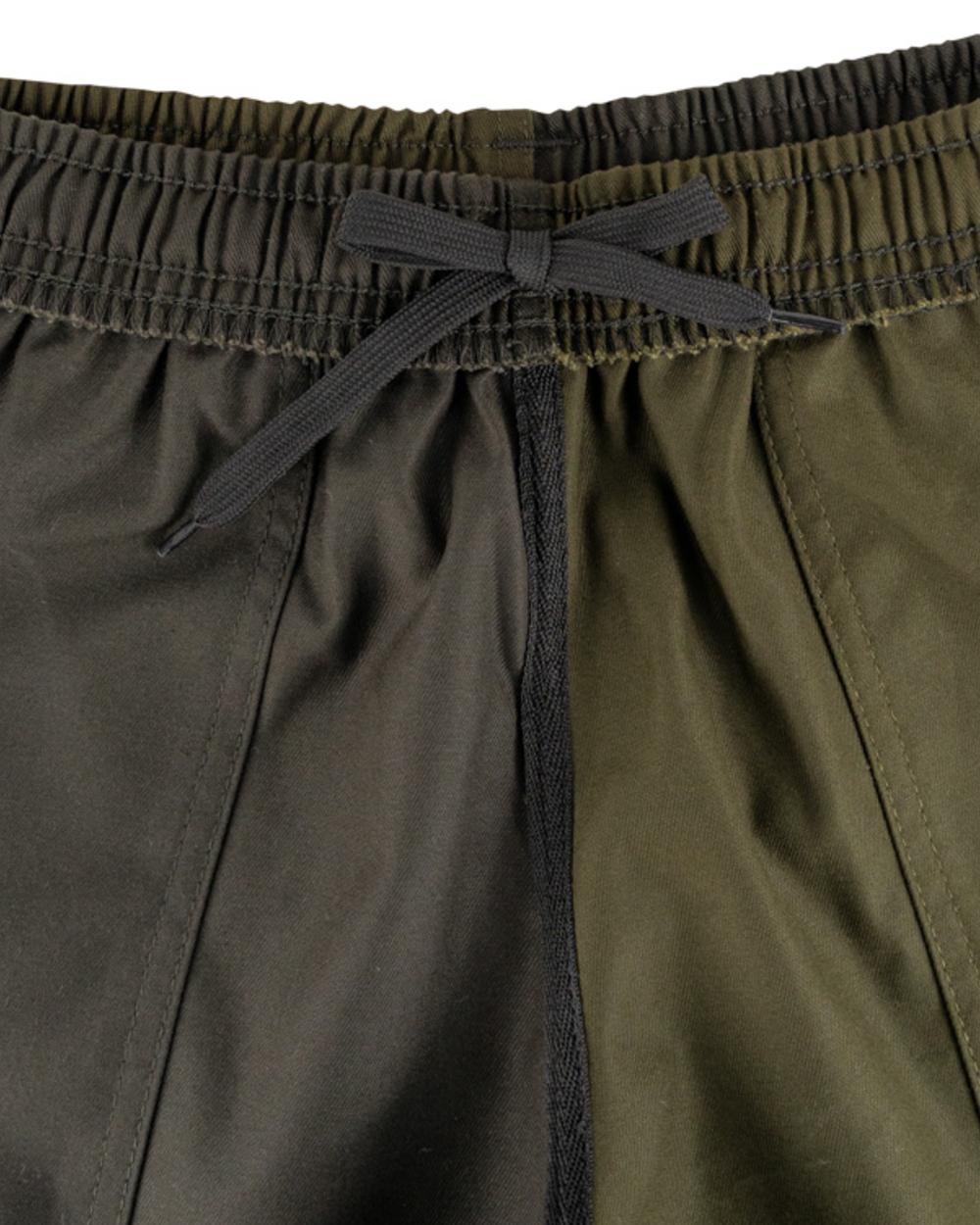 Dark Olive coloured Jack Pyke Mens Yakka Shorts on white background