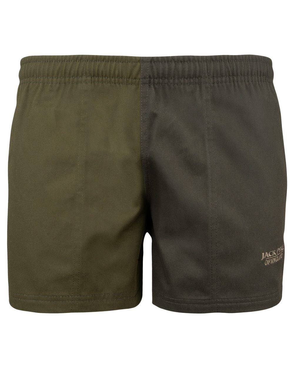 Dark Olive coloured Jack Pyke Mens Yakka Shorts on white background