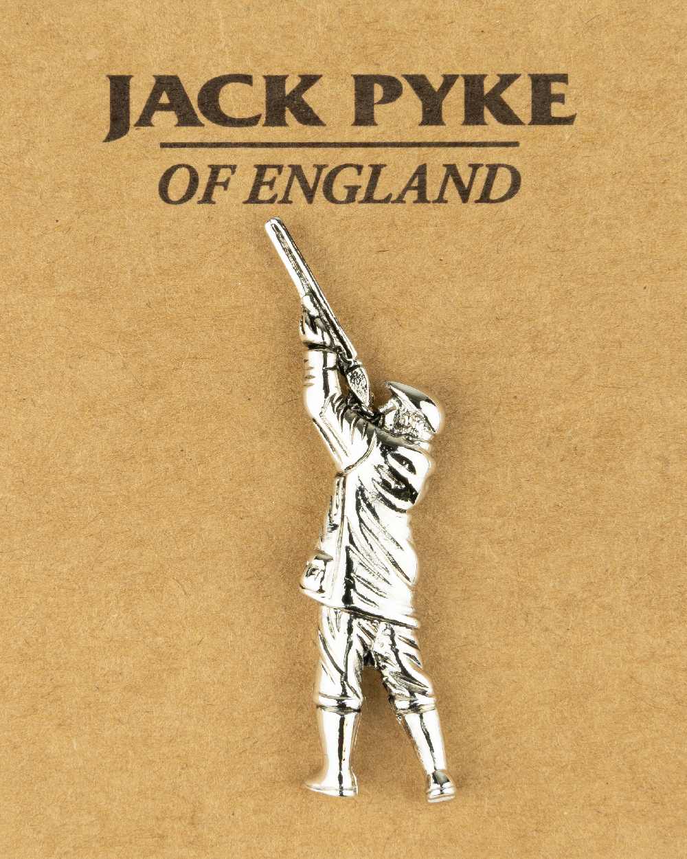 Countryman styled Jack Pyke Pin Badge on white background