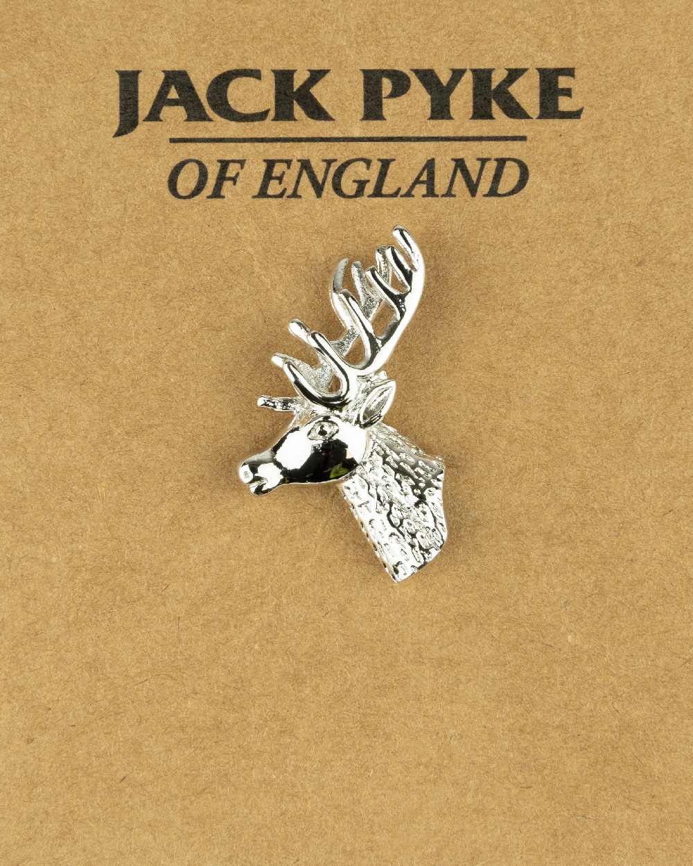 Stag styled Jack Pyke Pin Badge on white background