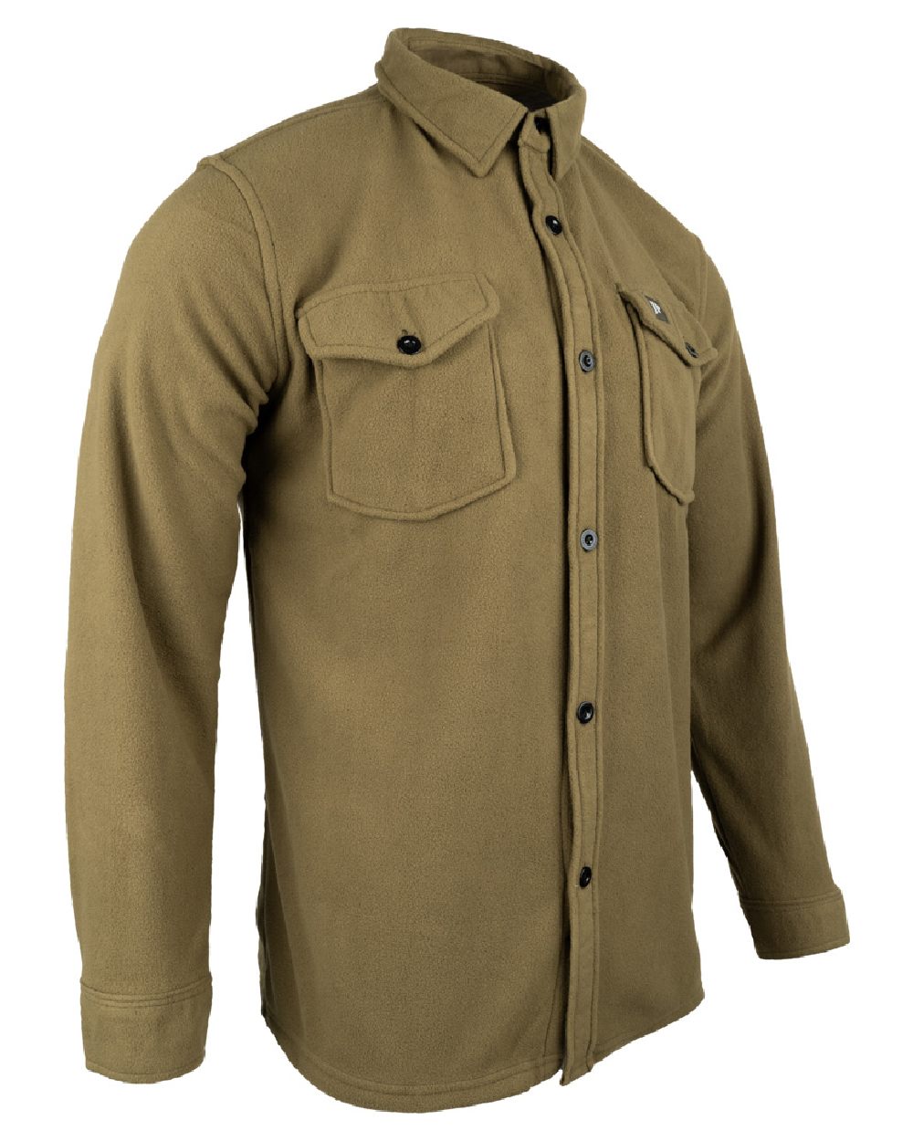 Dark Mustard coloured Jack Pyke Polar Fleece Shirt on white background