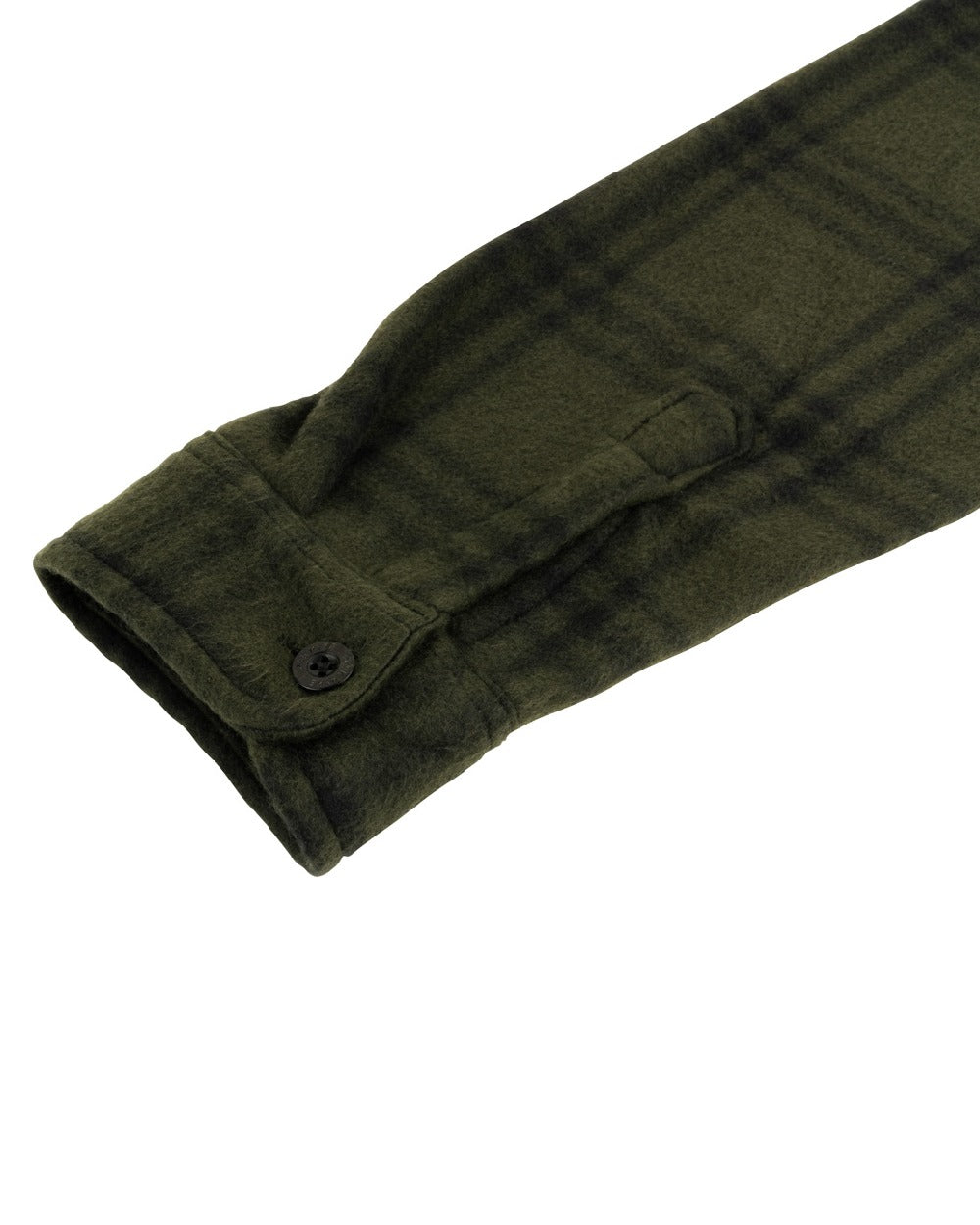 Green Check coloured Jack Pyke Polar Fleece Shirt on white background