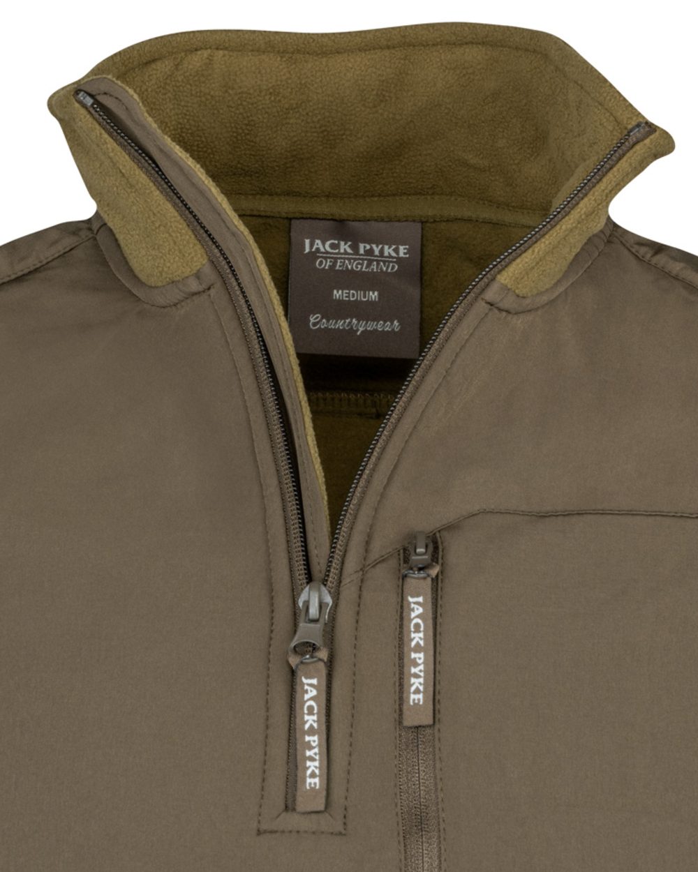 Dark Mustard coloured Jack Pyke Rannock Fleece Pullover on white background