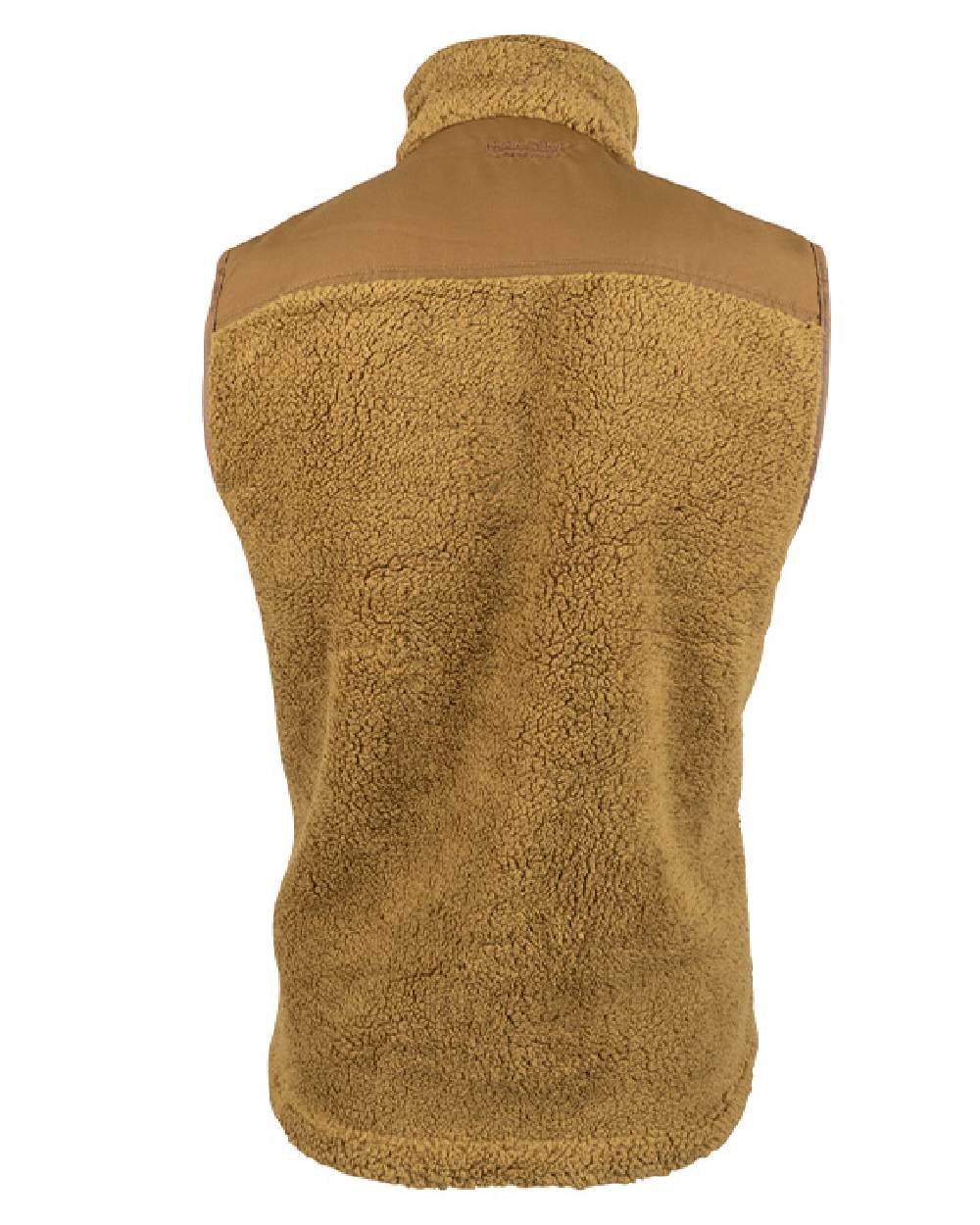 Camel coloured Jack Pyke Sherpa Fleece Gilet on white background