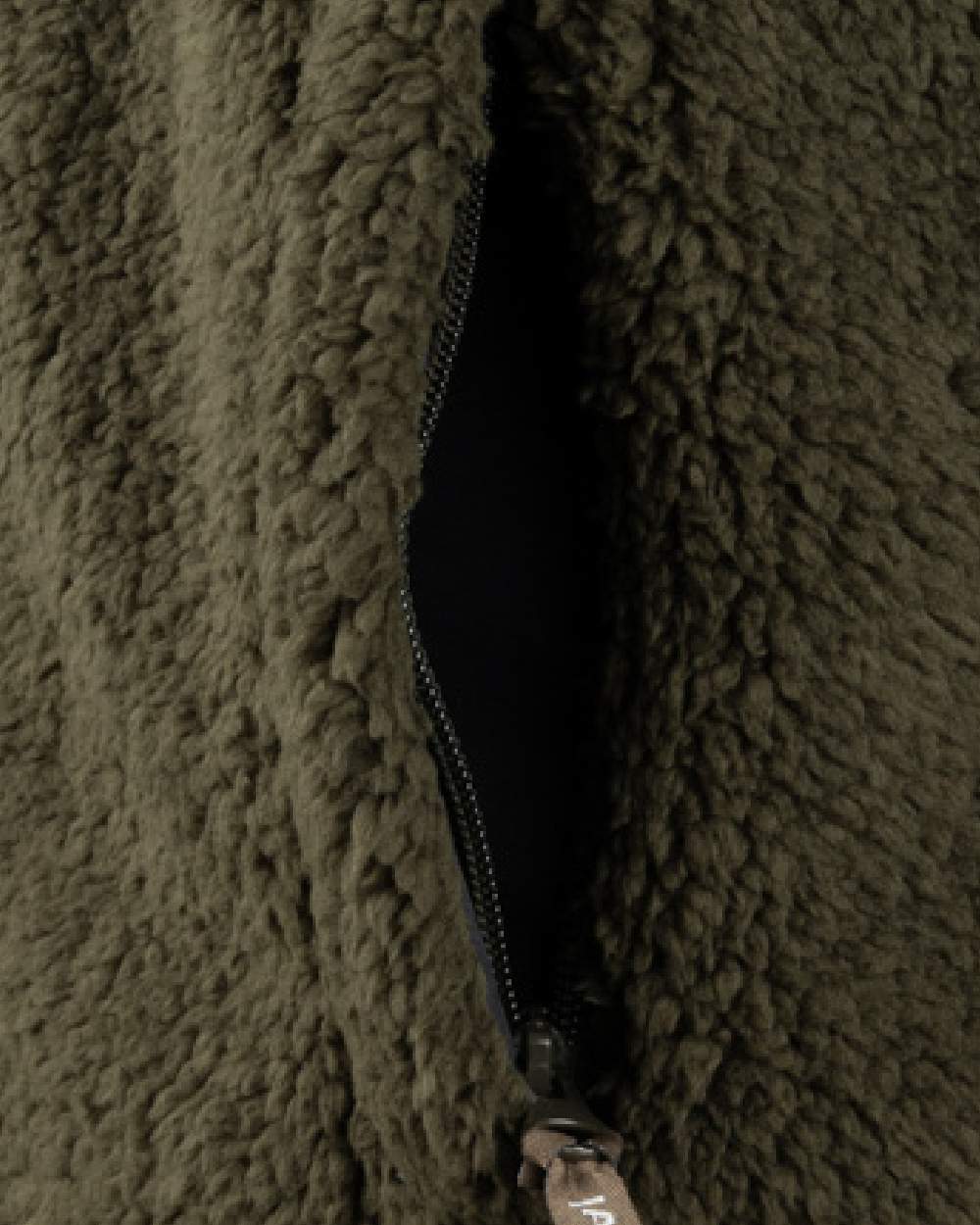 Dark Olive coloured Jack Pyke Sherpa Fleece Gilet on white background