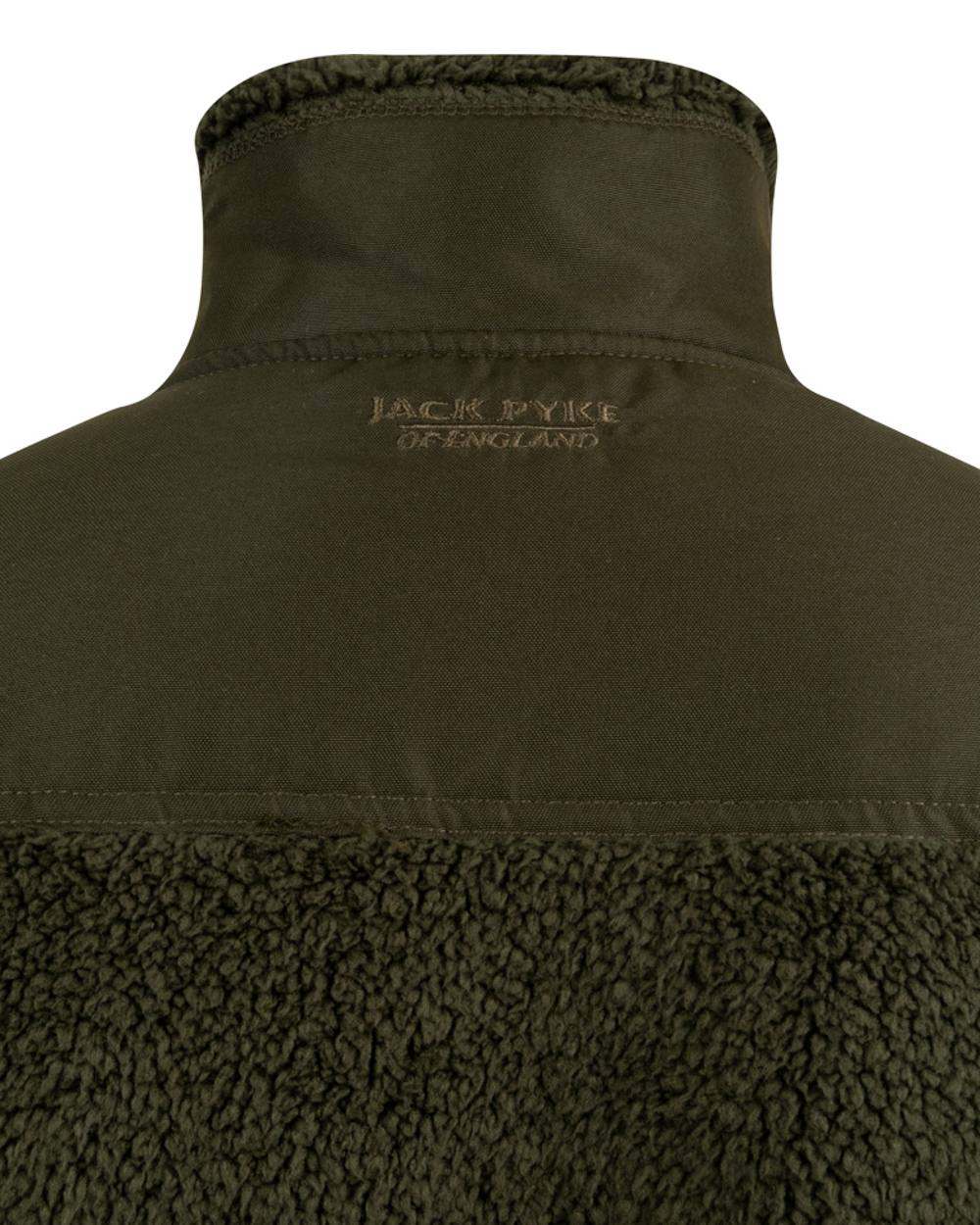 Dark Olive coloured Jack Pyke Sherpa Fleece Jacket Gen 2 on white background