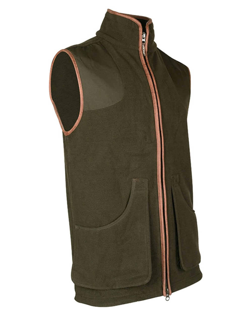Dark Olive Jack Pyke Shooters Gilet on white background