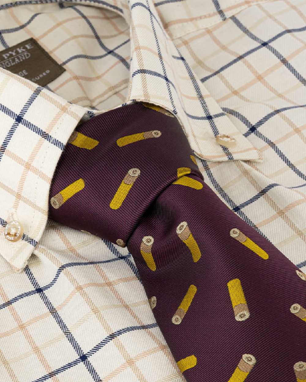 Wine coloured Jack Pyke Shooting Tie Cartridge on white background