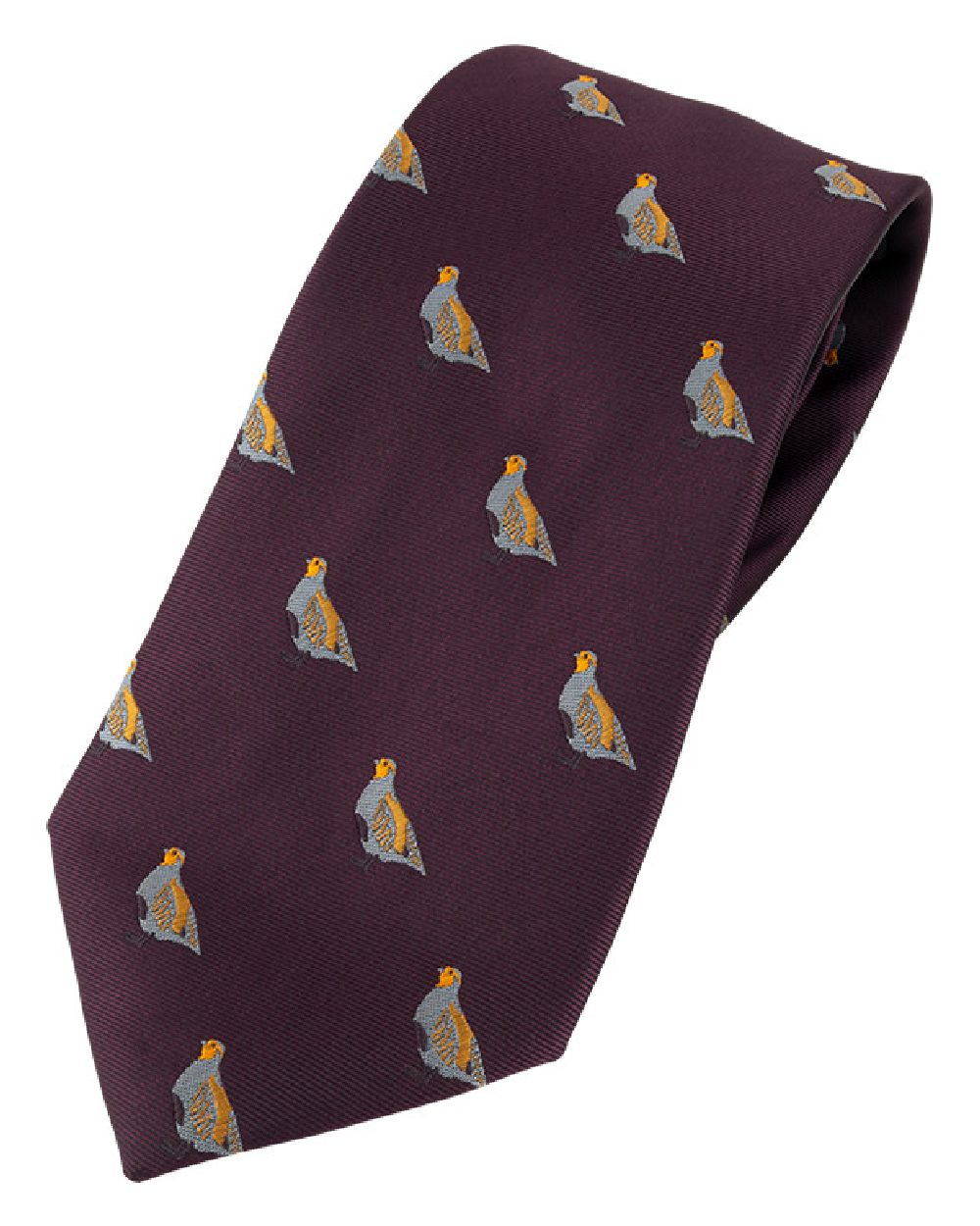 Wine coloured Jack Pyke Shooting Tie Partridge on white background