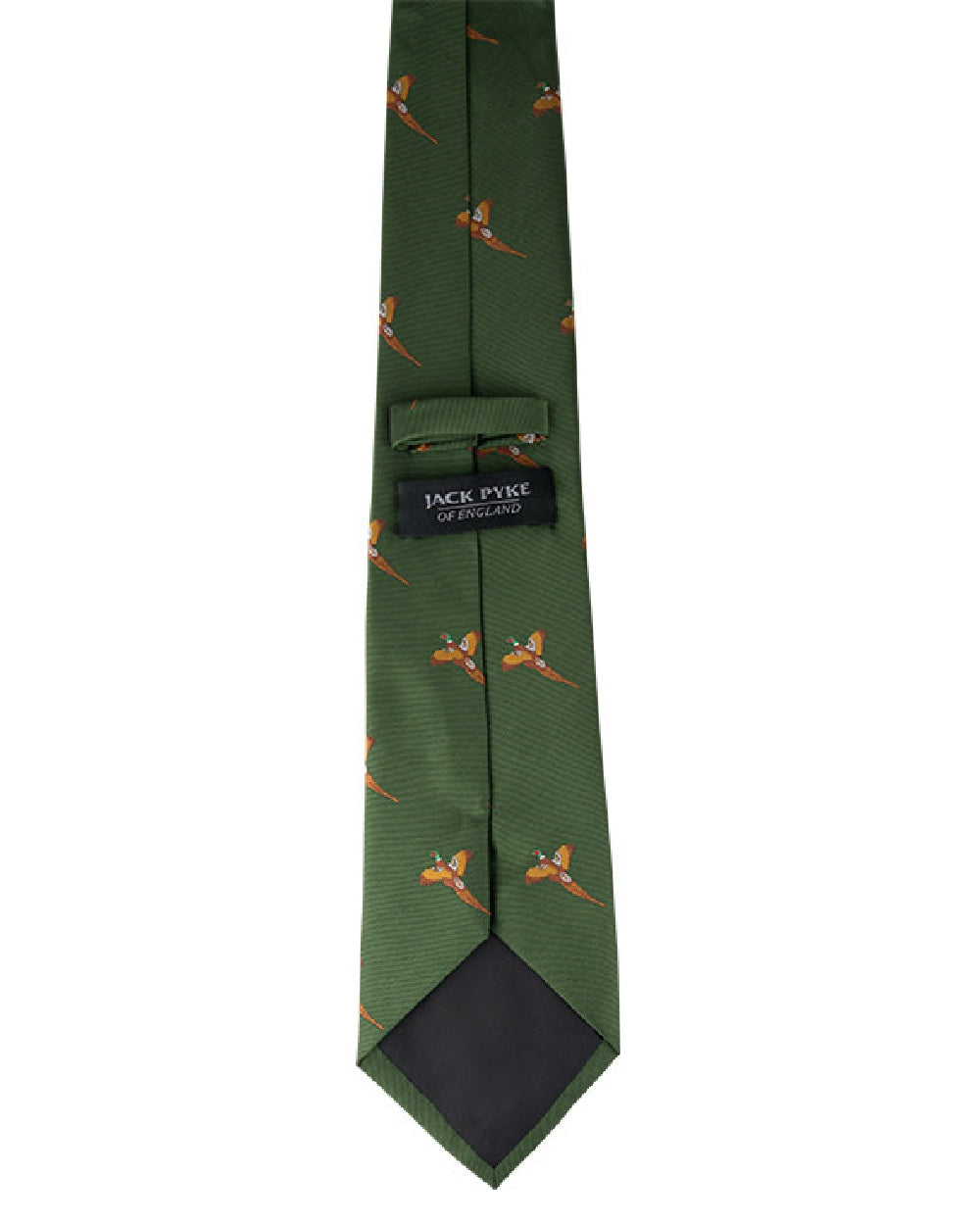 Green coloured Jack Pyke Shooting Tie Pheasant on white background