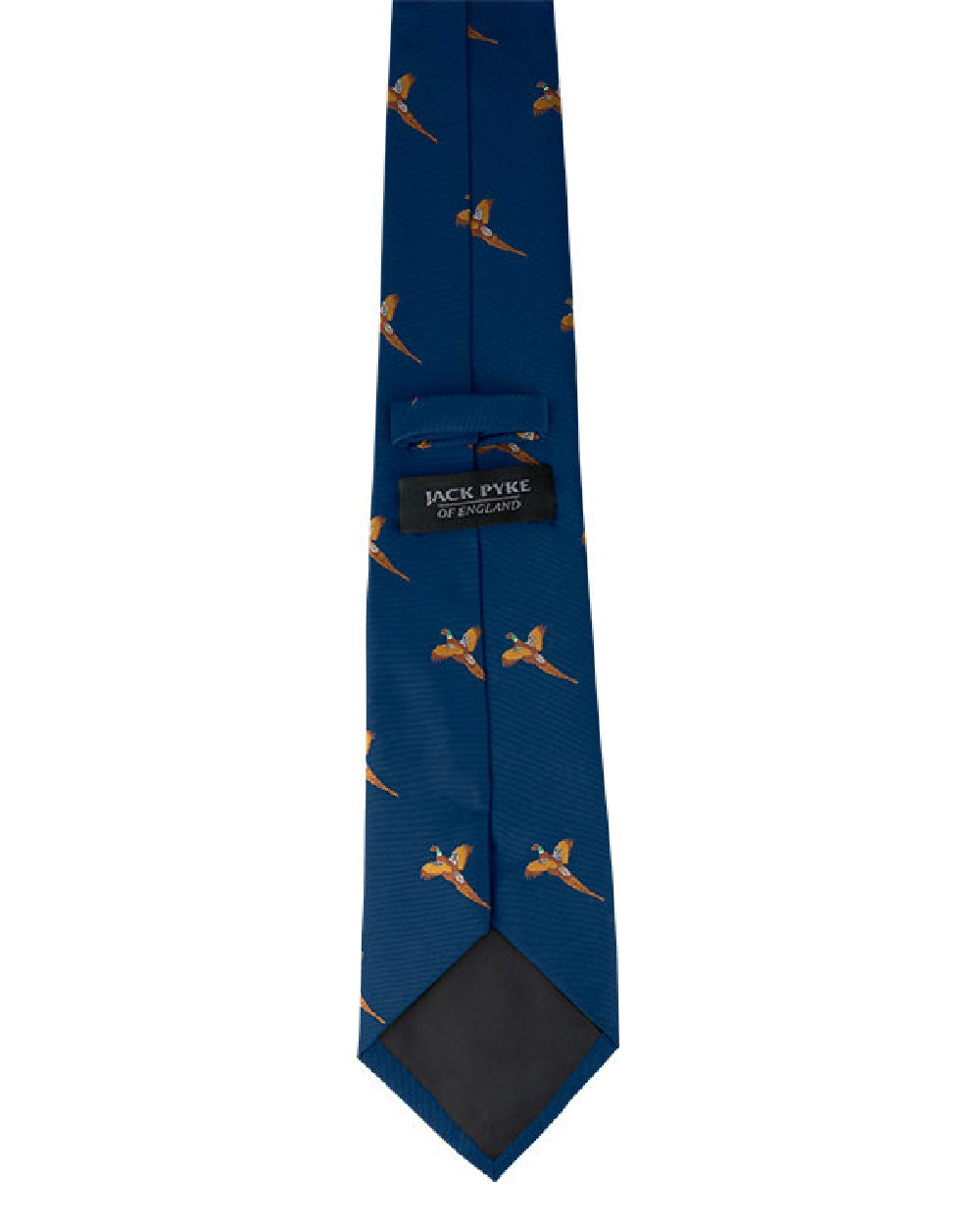 Navy coloured Jack Pyke Shooting Tie Pheasant on white background